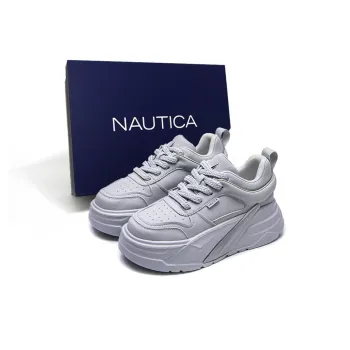 NAUTICA Little Flying Hero Collection Cushioned Wear Resistant Height Increasing Low Top Skateboard Shoes Women's Gray