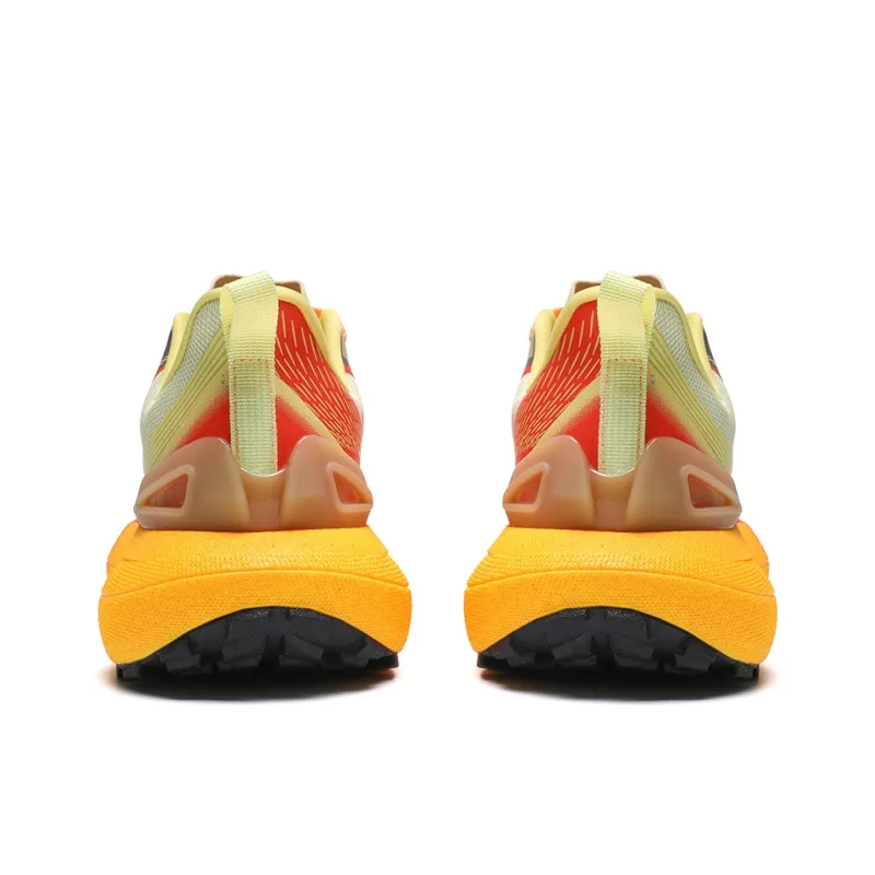 HELZKOR Running Shoes Men's Orange Red Neon Green-3