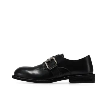 GG CC Chunky Heel Small Leather Shoes British Fashion Platform Loafers 2.5cm Women's
