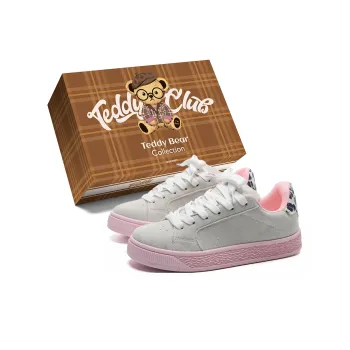 Teddy Bear Collection Coverage Anti Slip And Wear Resistant Lightweight Low Top Skateboard Shoes Women's