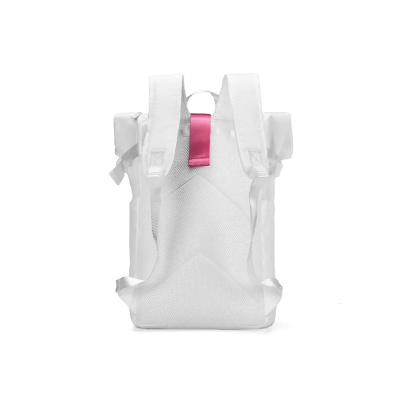DRACONITE Nylon Student Backpack Regular Unisex Gray Red Stamped-16