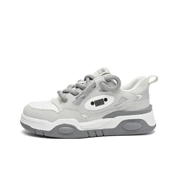 JEEP SPIRIT Skateboard Shoes Men Low Top Moon Dust Gray