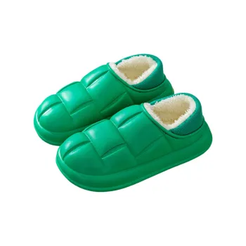 NingYi Waterproof Cotton Slippers With Home Plush Liner Slippers/Home Slippers For Fall And Winter