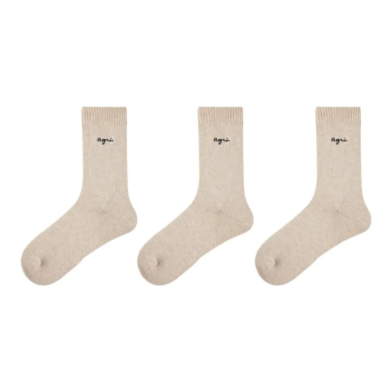 Vine Color Mid Calf Socks Unisex 3 Pack-4