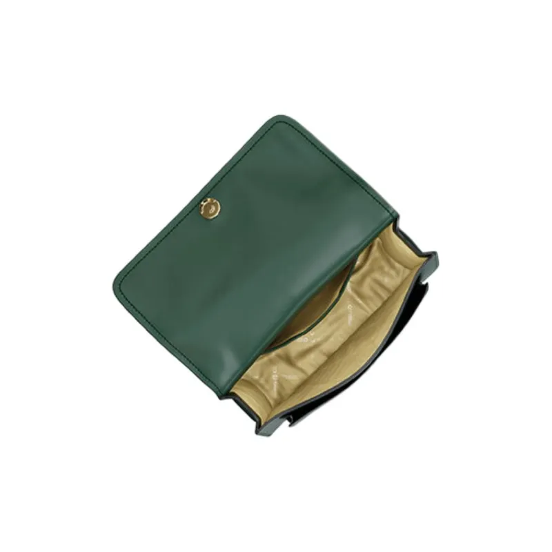 MICHAEL KORS Litchi Grain Leather Crossbody Bag, Shoulder Bag Regular Women's Dark Green-2