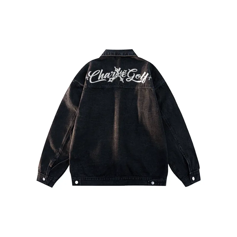 CHARLIE GOLF Denim Jacket Unisex-1
