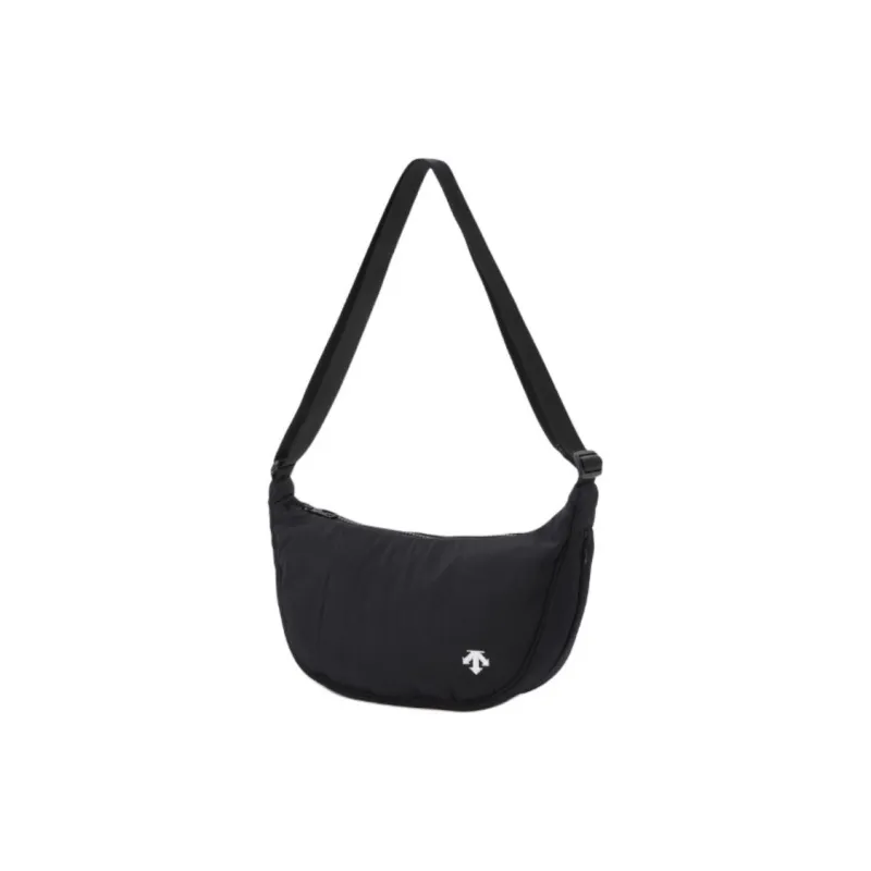 DESCENTE Nylon Crescent Bag, Shoulder Bag, Crossbody Bag Trumpets Women's Black-1