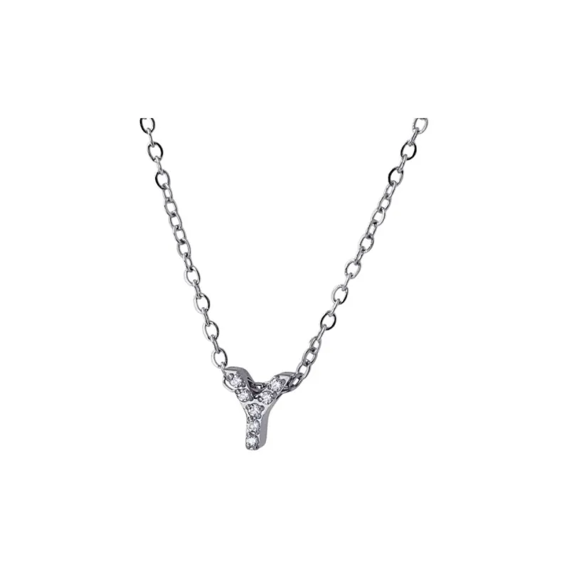 ANARTXY Zircon Surgical Steel Stainless Steel Gold Silver Necklaces Women's Gold/Silver-50