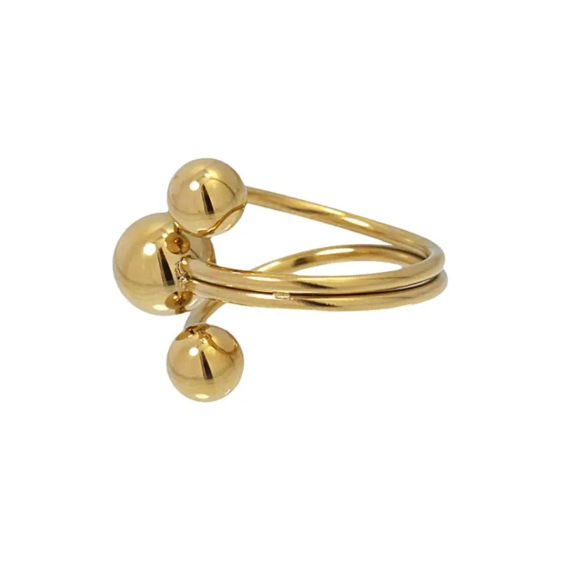 ANARTXY Surgical Steel Rings Women's Silver/Gold-3
