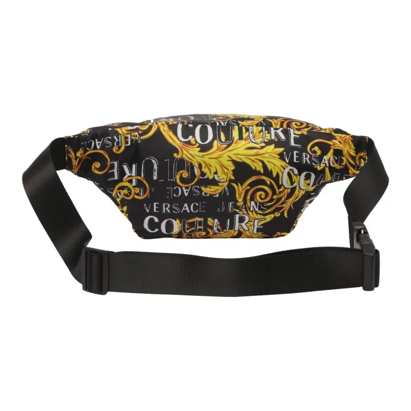 VERSACE JEANS COUTURE Polyester Crossbody Bag Sling Bag Fanny Pack Men's Black-2