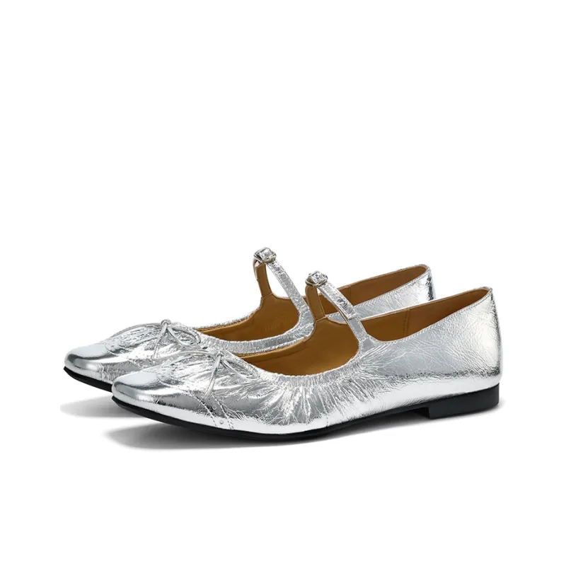 GG CC Flat Mary Jane Shoes Ballet Unlined Shoes 1.5cm Women's-2
