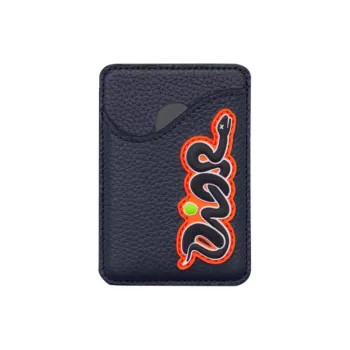 DIOR KAWS Collaboration Cow Leather Card Holder Women's Marine Blue