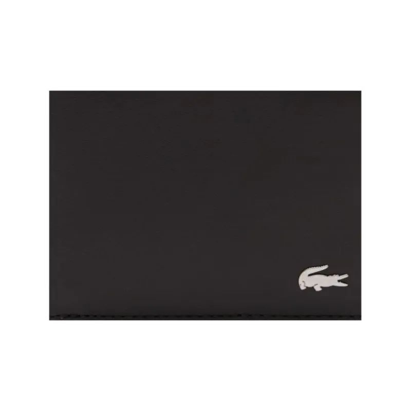 LACOSTE Calfskin Wallet Men's Dark Brown-4