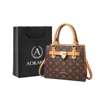 AOKANG PVC Lady Dior Bag Handbag Underarm Shoulder Bag, Crossbody Bag Regular Women's Coffee/Ecru