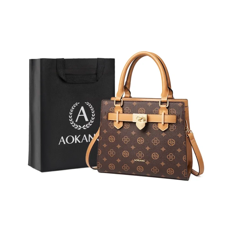 AOKANG PVC Lady Dior Bag Handbag Underarm Shoulder Bag, Crossbody Bag Regular Women's Coffee/Ecru-0