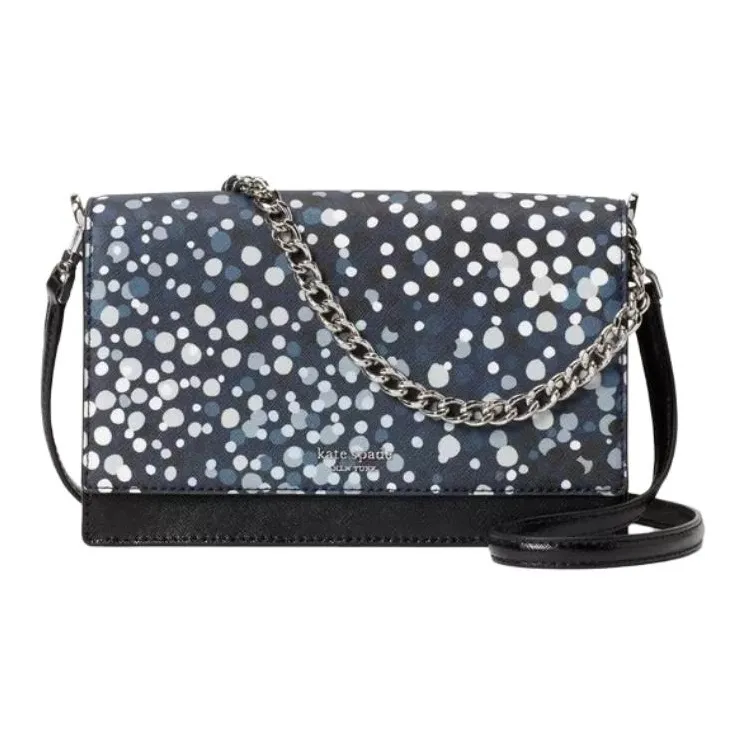 Kate Spade Cameron Leather Chain Bag Shoulder Bag Crossbody Bag Women's Dark Blue Multicolor-1