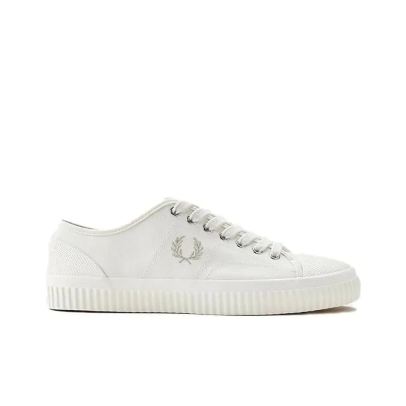 FRED PERRY Hughes Slip-Resistant Cushioning Low-Top Skateboard Shoes Men's Beige-1