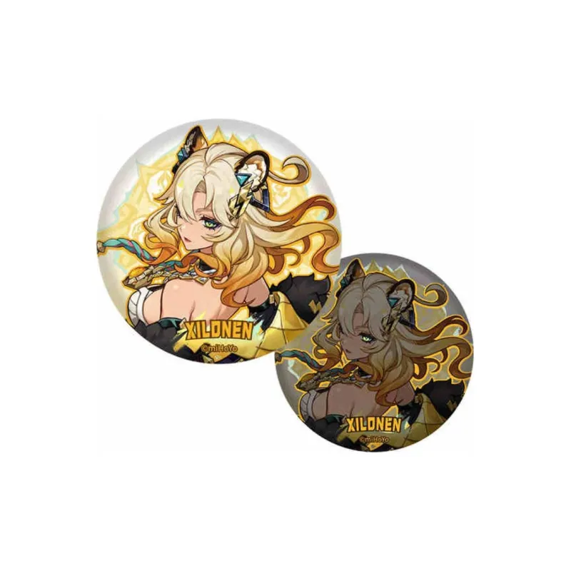 GenShin Marlene Kinich Kazine Shinoning Nata Theme Collection Figure Print Oloren Chaska Genshin Badges-3