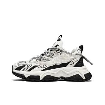 NFL Cushioning Anti Slip Wear Resistant Breathable Lightweight Height Increasing Low Top Chunky Sneakers Men's White