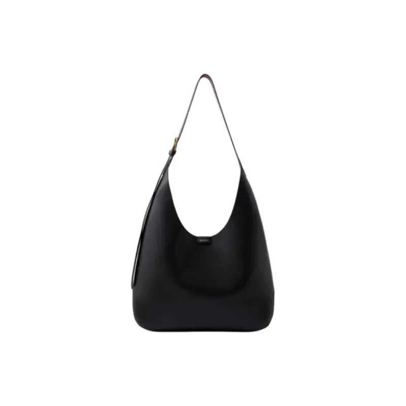 SOEUR Cow Leather Shoulder Bag Women's Black-0