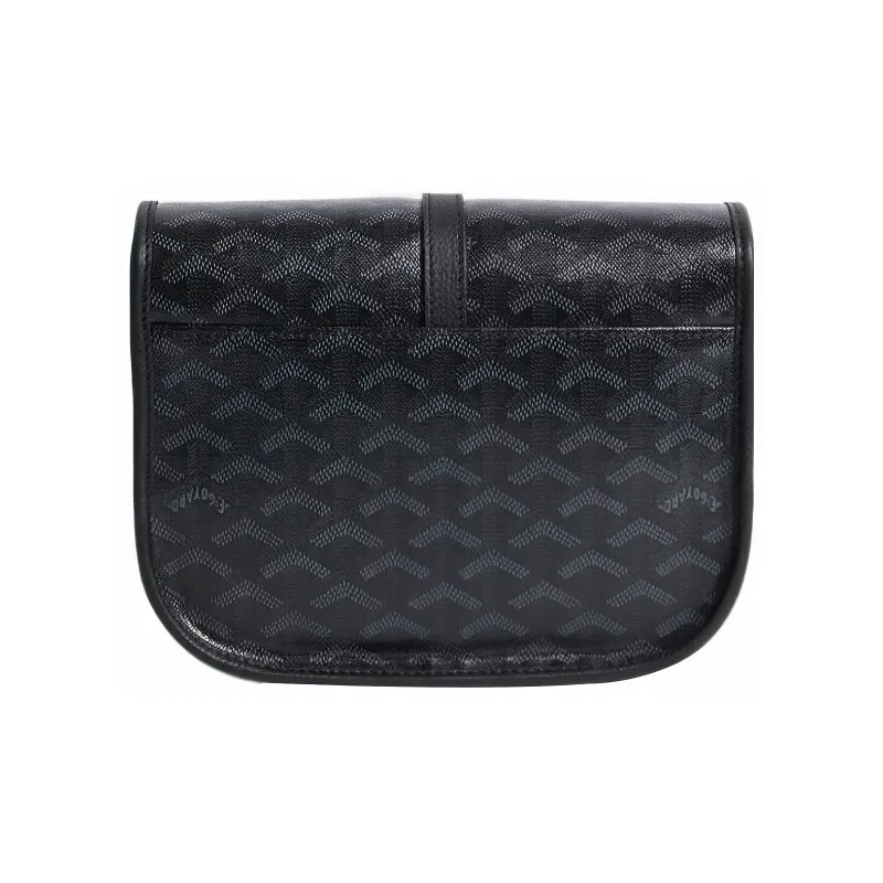 GOYARD Belvédère Canvas With Leather Messenger Bag Shoulder Bag Women's Black-2