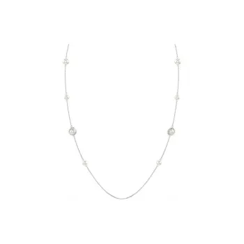 Swarovski Rhodium Plated Necklaces Unisex White