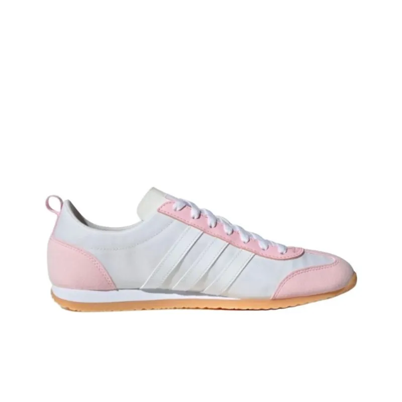 Adidas VS JOG 2.0 Anti Slip Wear Resistant Low Top Casual Shoes Unisex Pink White-1