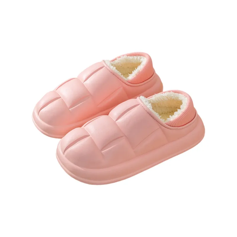NingYi Waterproof Cotton Slippers With Home Plush Liner Slippers/Home Slippers For Fall And Winter-2