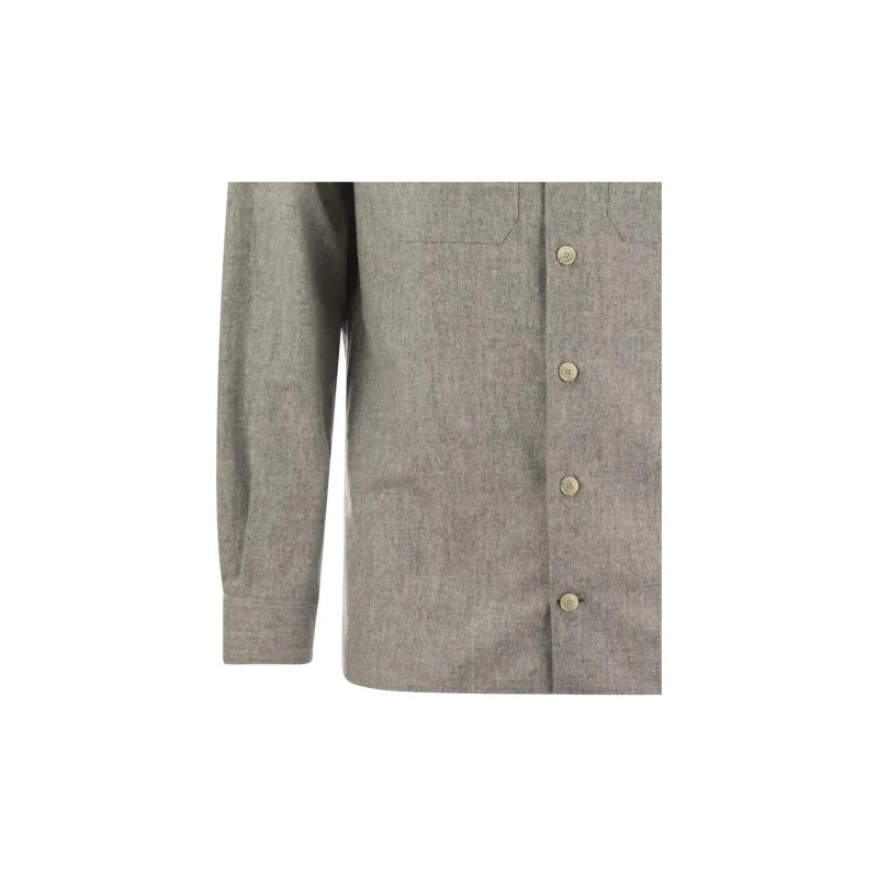Brunello Cucinelli Flap Pocket Long Sleeved Shirt-7