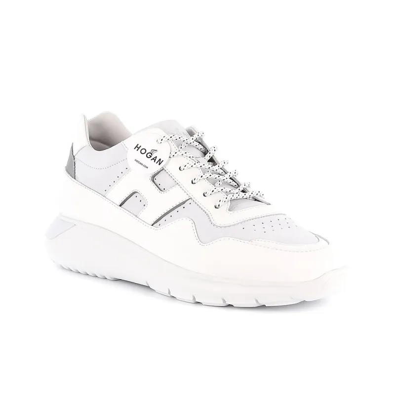 HOGAN Interactive³ Low Top Casual Shoes 4cm Men's Gray White-2