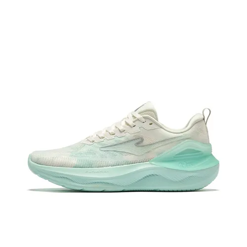 Erke Cushioning Rebound Wear Resistant Low Top Casual Running Shoes Men's White Green