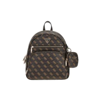 GUESS Synthetic Leather Backpack Regular Women's Brown