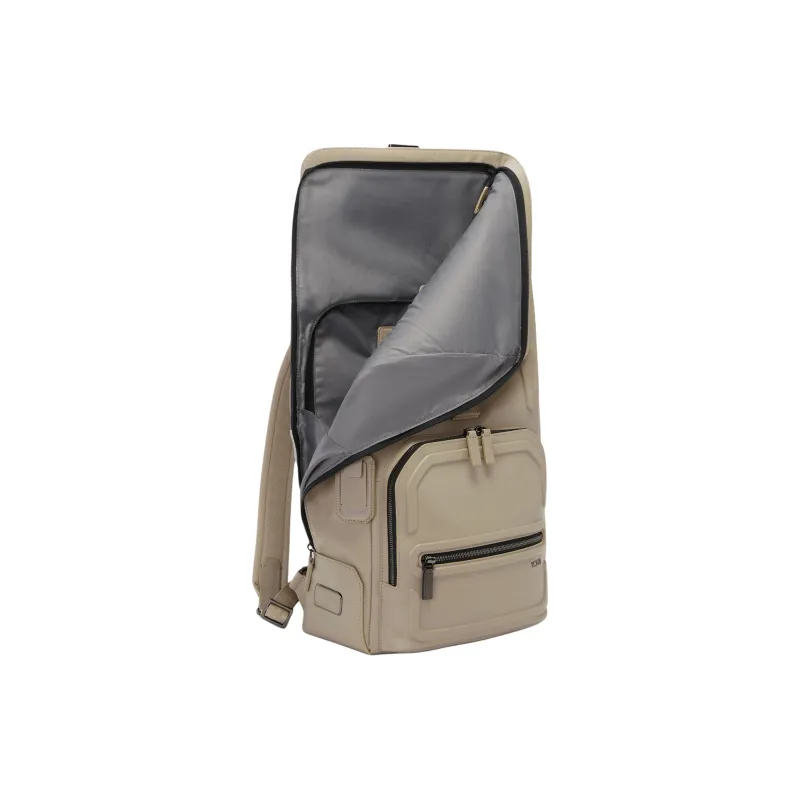 TUMI Leather Backpack Men's Lime Gray-2