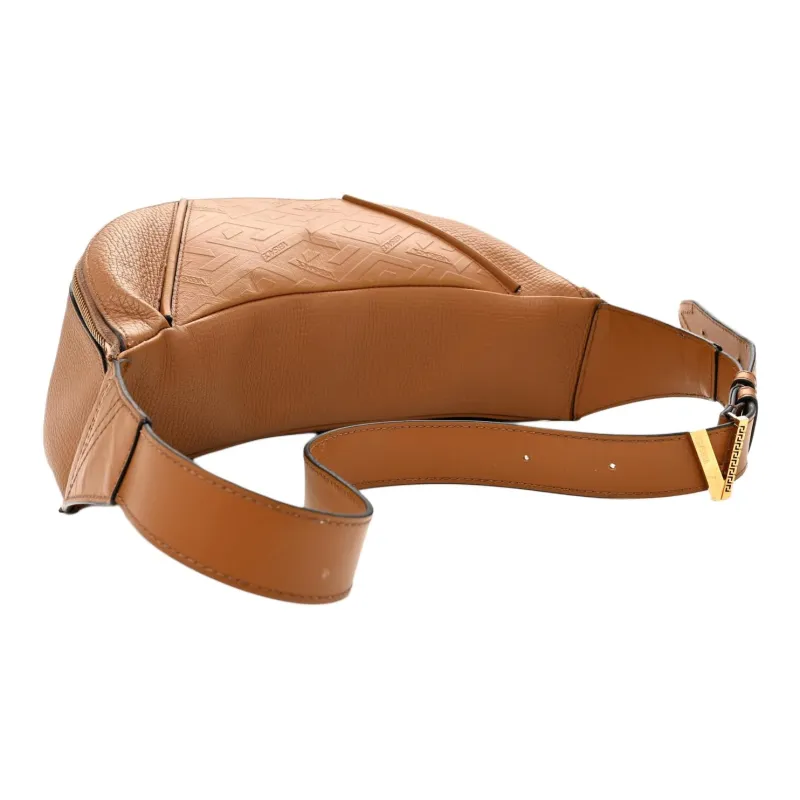 FANSIZHE Cow Leather Fanny Pack Men's Brown-3