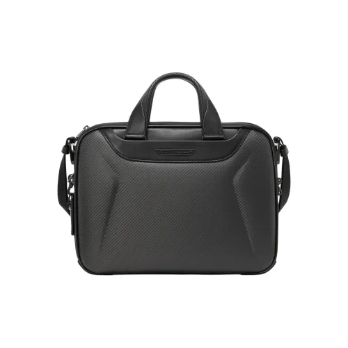 TUMI McLaren Collaboration Carbon Fiber Portable One Shoulder Laptop Bag Men's Carbon Black
