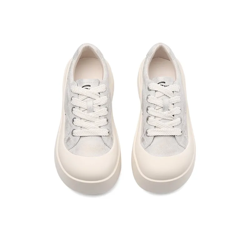 BURGELY Height Increasing Anti-Slip And Wear-Resistant Low-Top Skateboard Shoes Women's-2