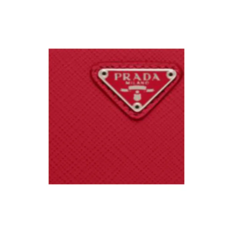 PRADA Saffiano Leather Shoulder Bag Crossbody Bag Mini Men's Red-2