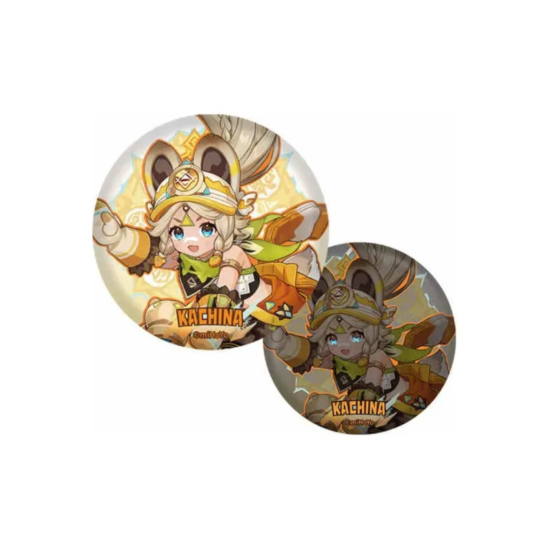 GenShin Marlene Kinich Kazine Shinoning Nata Theme Collection Figure Print Oloren Chaska Genshin Badges-1