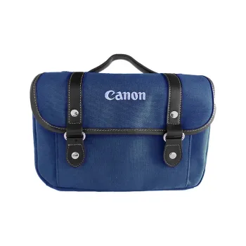 Canon Camera Bags Compatible With R5/R6/R10/R7/R8/5D4 Original Mirrorless Camera Dark Blue Youth Messenger Bag