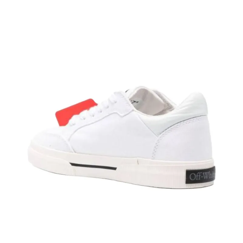 OFF WHITE New Low Vulcanized White Black Women's-4