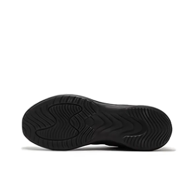 361° Wear-Resistant Low-Top Running Shoes Men's Pure Black-3