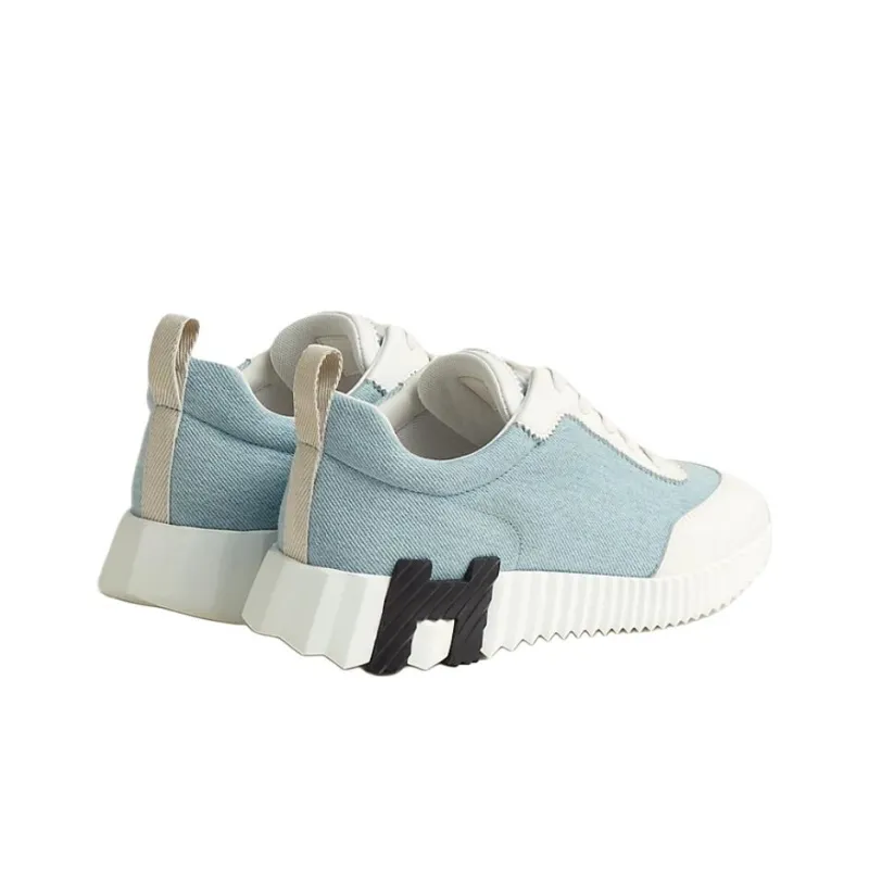 HERMES Bouncing Low Top Casual Shoes Women's Blue-2