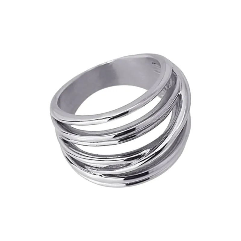 ANARTXY Surgical Steel Rings Women's Silver/Gold-1