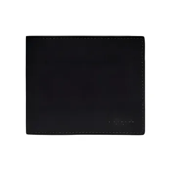 COACH 3 IN 1 Wallet Refined Calfskin Leather 3 in 1 Card Holder, Wallet Men's Black