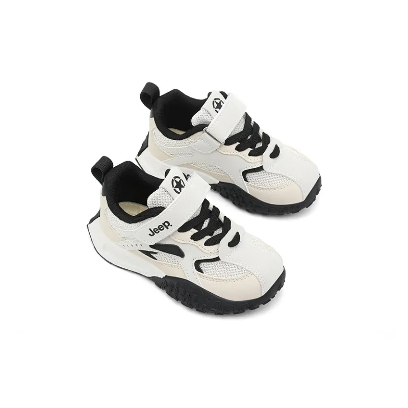 Jeep Anti Slip Wear Resistant Kids Lifestyle Shoes Light Beige White Kids'-2