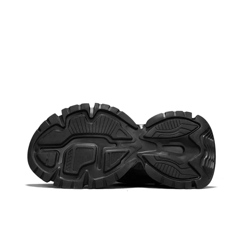 NFL Anti-Slip Wear-Resistant Breathable Lightweight Height Increasing Low-Top Chunky Sneakers Men's Black-5