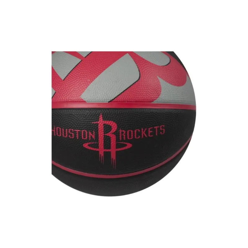 SPALDING Rocket Team Rubber Basketball Red Black Size 7 Ball Training Unisex-2