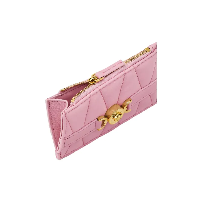 FANSIZHE Lambskin Card Holder Women's Pink-1