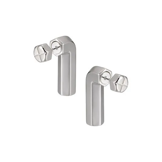 ZWU 925 Silver Needles Earrings Men's-0