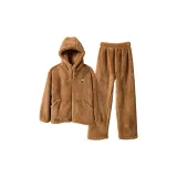 Preppy Brown Thickened with Hood (Women's)